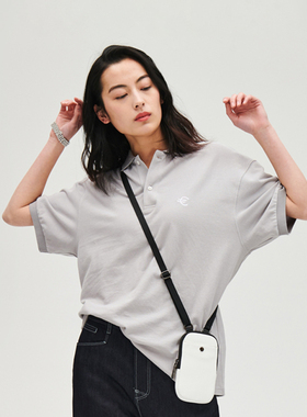 【校园系列】小LOGO刺绣宽松基础版型全棉POLO衫 ESSENSAL HOMME