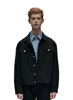 ESSENSAL 2019春夏季潮牌宽松复古潮流短款帅气牛仔青年工装外套
