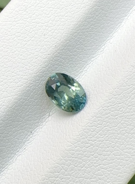 Teal1.31克拉天然蓝宝石裸石水鸭绿椭圆形彩色宝石