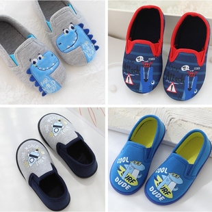 儿童地板鞋男童软底鞋幼儿园室内鞋一脚蹬宝宝拖鞋轻便四季静音冬
