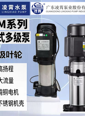 广东凌霄水泵立式多级泵不锈钢VM4-9清水泵离心泵VM2-9高压抽水泵