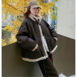 新款毛毛PU拼接羽绒服外套131-7585P285K428，女装羽绒服，浙宝131