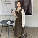 现货假两件撞色连衣裙131-5056P125K178，女装连衣裙，浙宝131