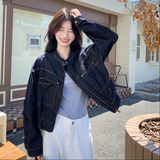 新款现货印花牛仔外套131-7393P155K228，女装短外套，浙宝131