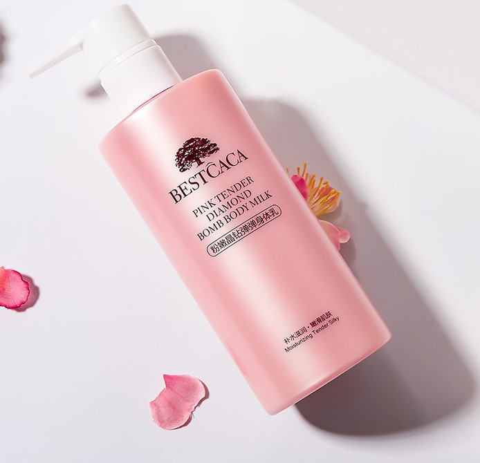 百思卡卡粉嫩晶钻弹弹身体乳甘油温和细腻质地改善干燥锁水易吸收