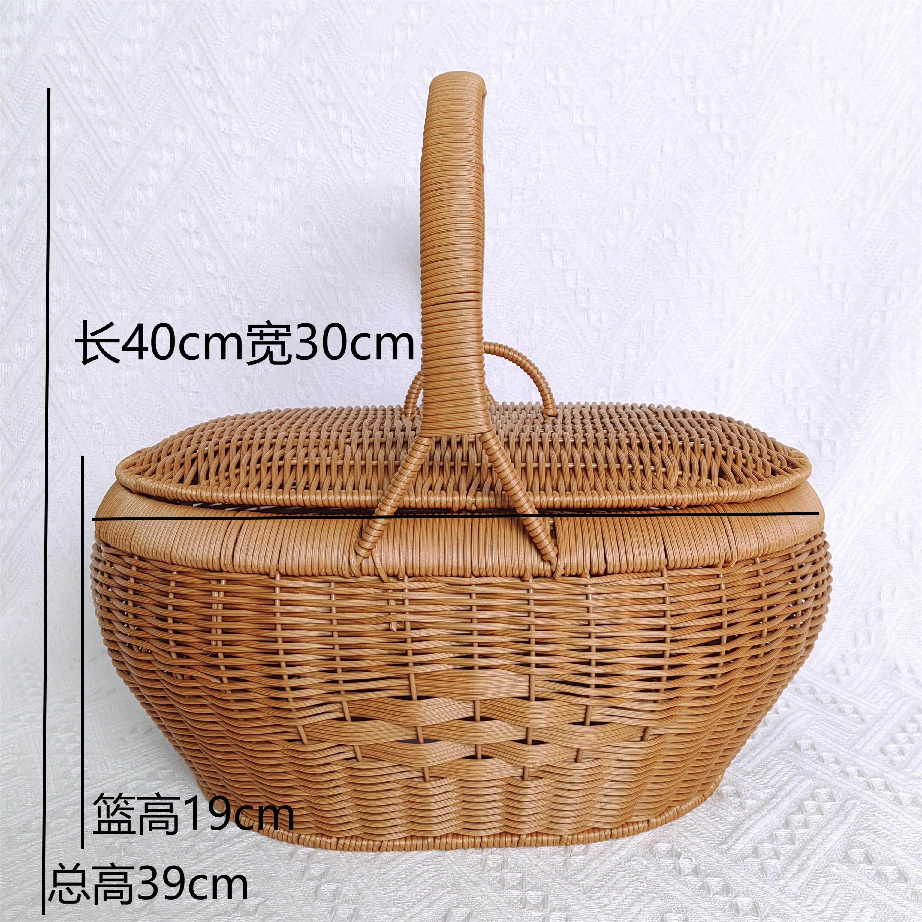 TY36 모조 등나무 결혼식 축하 집들이 새해 전날 바구니 신과 조상을 숭배하는 바구니 신과 조상을 숭배하는 바구니 휴대용 바구니