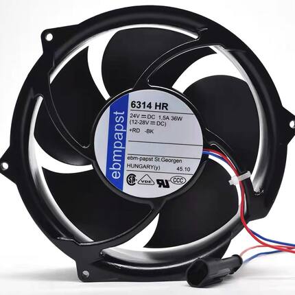 原装ebmpapst  24V 36W 6314HU 6314HR ACS510变频器ABB散热风扇