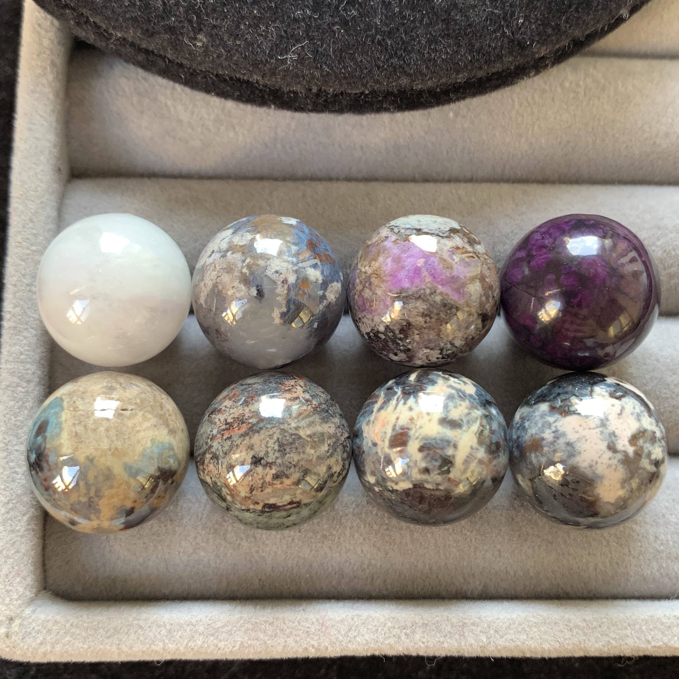醒走 16mm 17 天然舒俱来老料玉化冰透樱花粉蛋花紫红单珠子大珠
