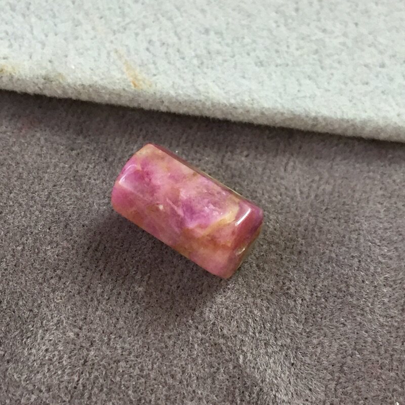 醒走 天然舒俱来老料冰透桃红樱花八棱柱桶珠八子顶珠路路通DIY