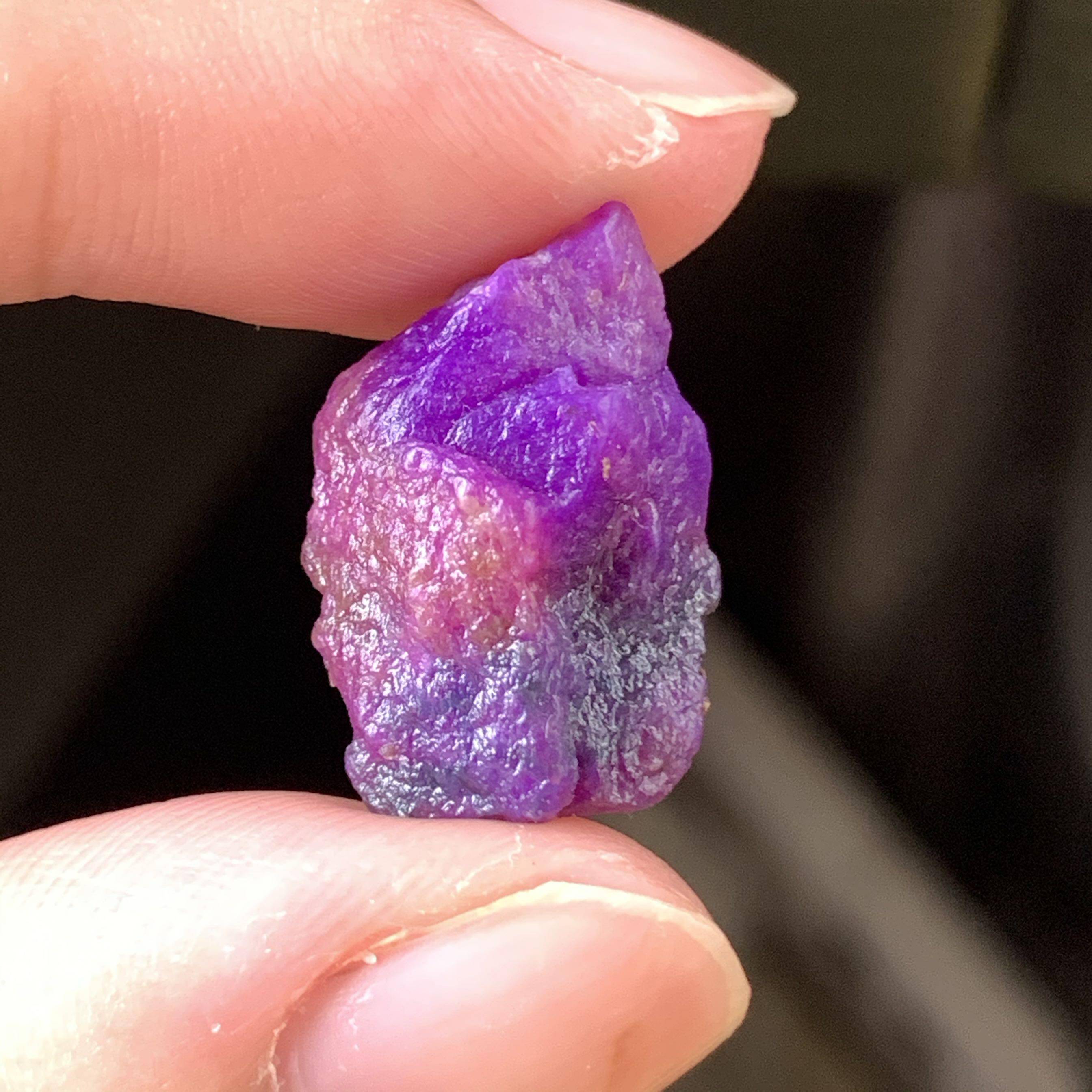 醒走天然舒俱来老料玉化果冻皇家紫带樱花原石苏纪石原料小料裸石