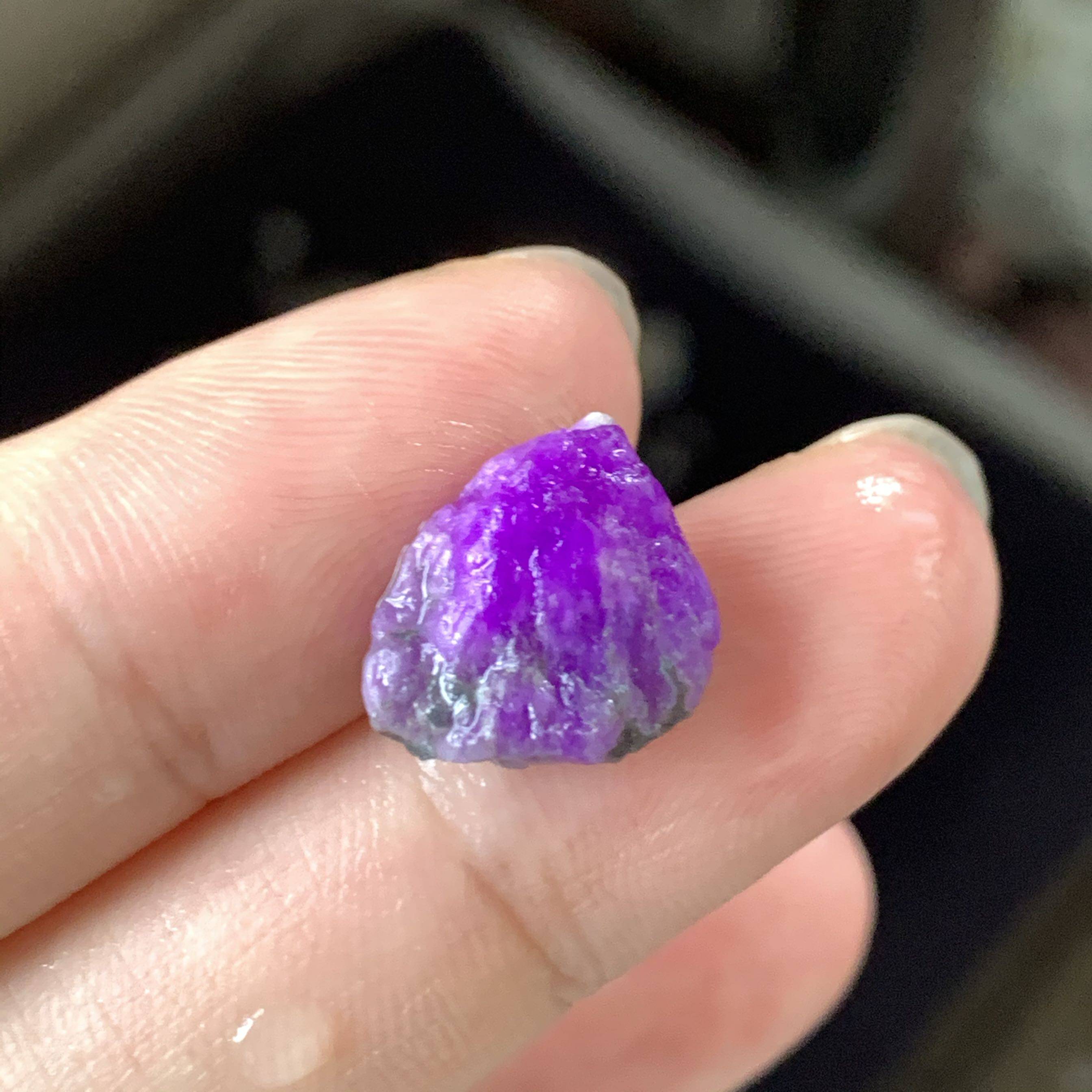 醒走 南非天然舒俱来老料玉化果冻皇家紫樱花原石小料苏纪石裸石