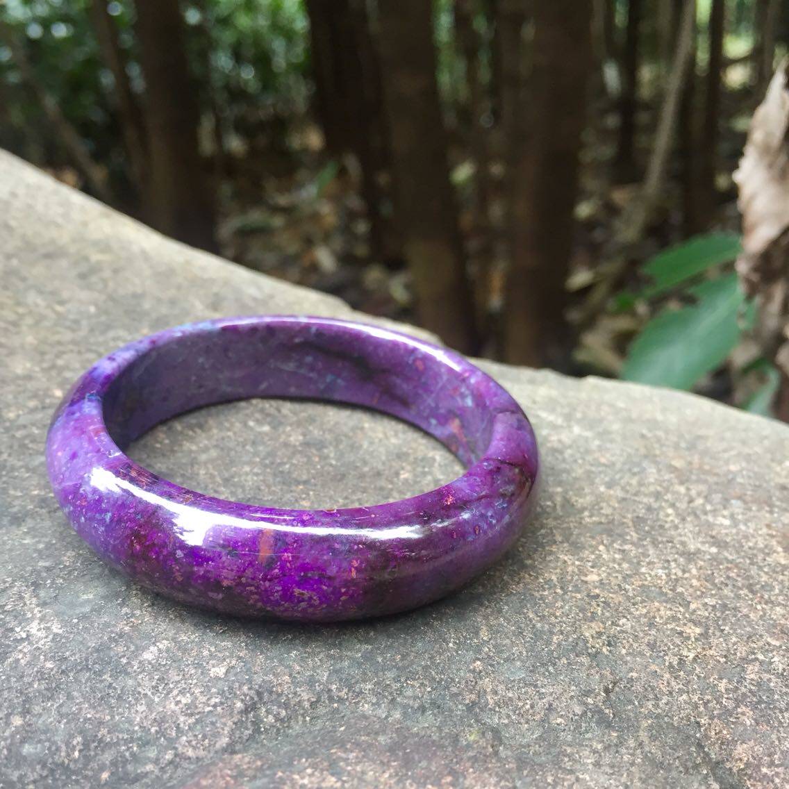 醒走 S5天然舒俱来老料皇家紫色意境樱花苏纪石手镯子