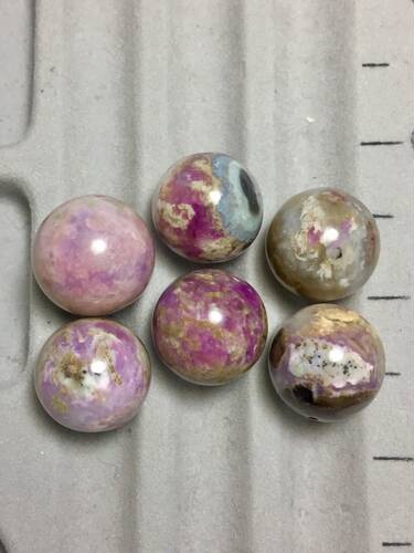 醒走 天然舒俱来桃红樱花粉绿单珠17mm18mm圆珠子多宝大珠苏纪石