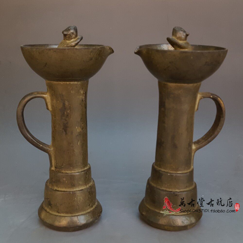 特价仿古纯铜老鼠蜡烛台一对 蜡台 家居装饰工艺礼品古玩收藏杂项