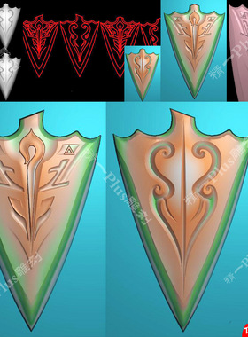 精一jdp836仿古将军令牌箭头匕首刀暗器盾牌精雕图长牌精雕刻图