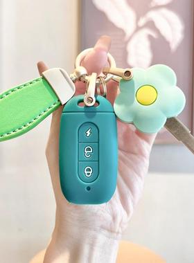 适用老款爱玛小蜜豆电动车钥匙套小金果Q13遥控器保护壳扣挂硅胶