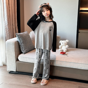 睡衣两件套JM 2025春季 春夏薄款 女童莫代尔家居服套装 509B类 新品