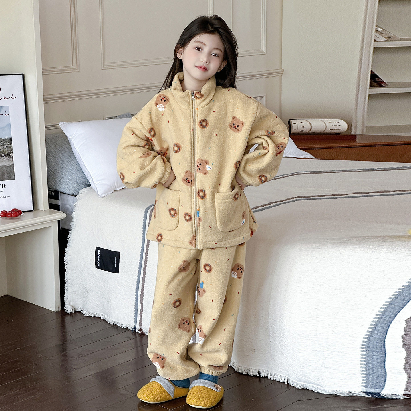 2025年冬季女童睡衣家居服套装