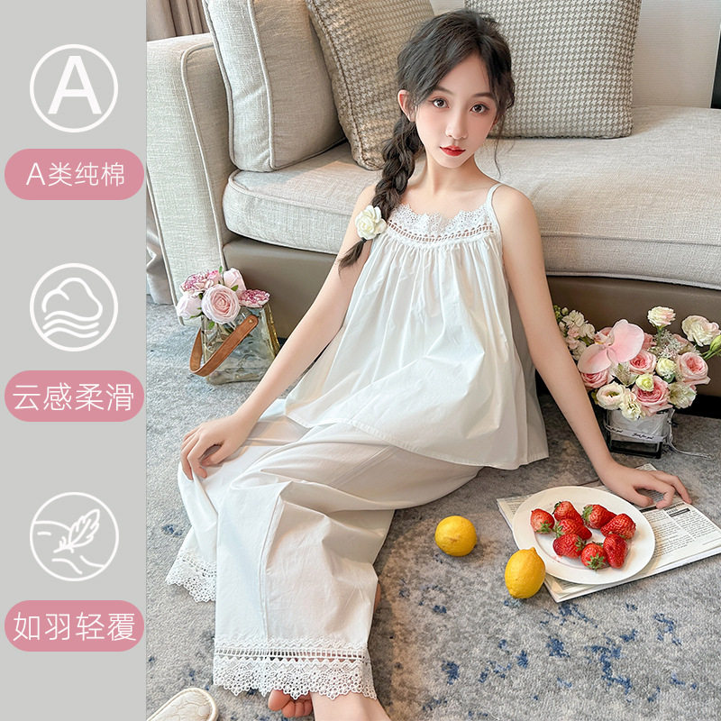 2025夏季新款女童家居服套装