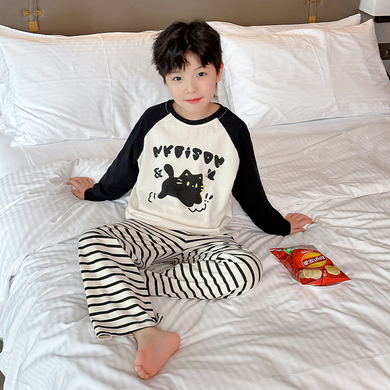 2025春季女童纯棉家居服中大童可爱卡通睡衣可外穿套装B类JM-506