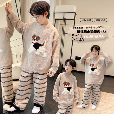 2025年冬季新款男童家居服套装