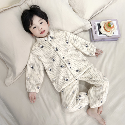 2025年冬季新款男童家居服套装