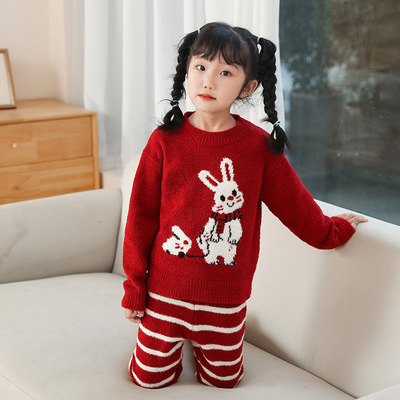 2024年秋季女童睡衣家居服套装