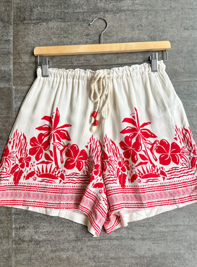 不褪换 西班牙womensecret春夏女100%粘胶夏威夷风舒服好穿短裤23