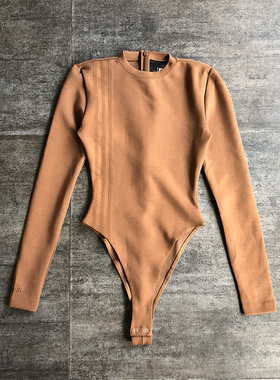 不褪换 Beyonce ivy park bodysuit 女士针织长袖连体衣大码胖mm