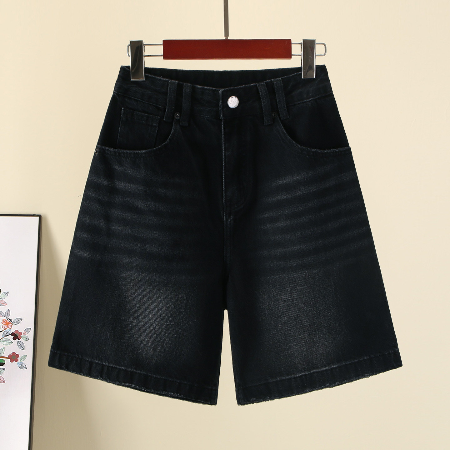 黑色牛仔短裤女2026新款春夏季高腰显瘦宽松五分裤夏季百搭休闲裤