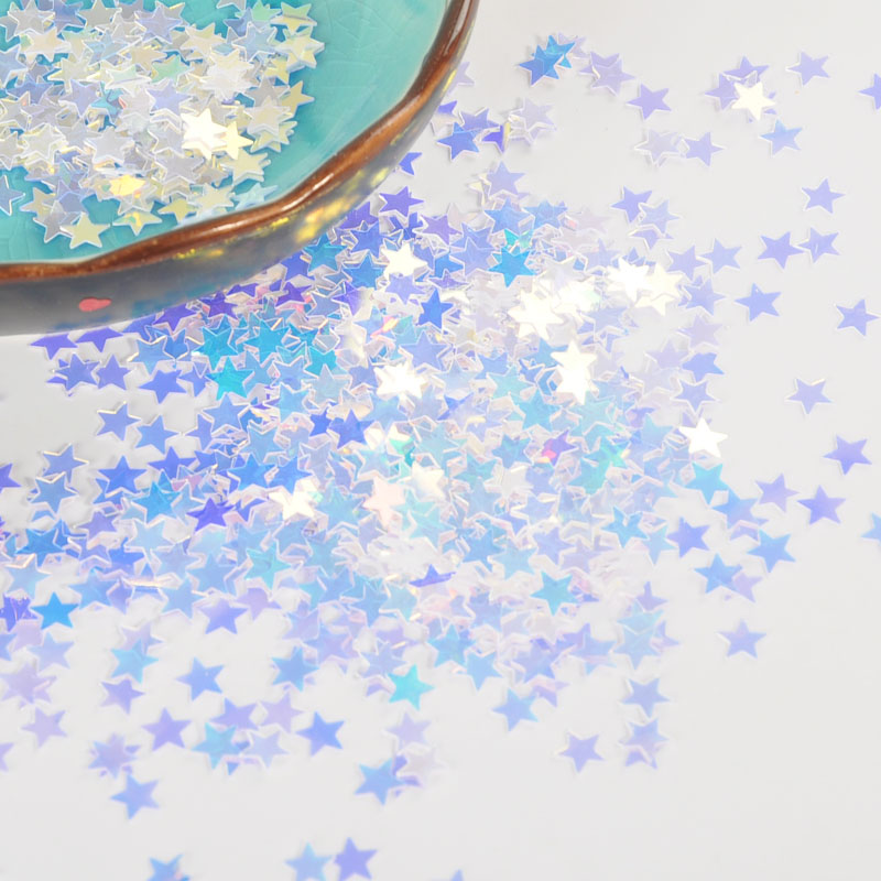 diy五角星滴胶亮片水晶泥填充物