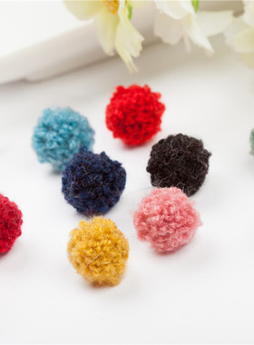 20mm软萌仿羊羔绒毛球 diy饰品手工儿童发饰头饰材料毛线球20个