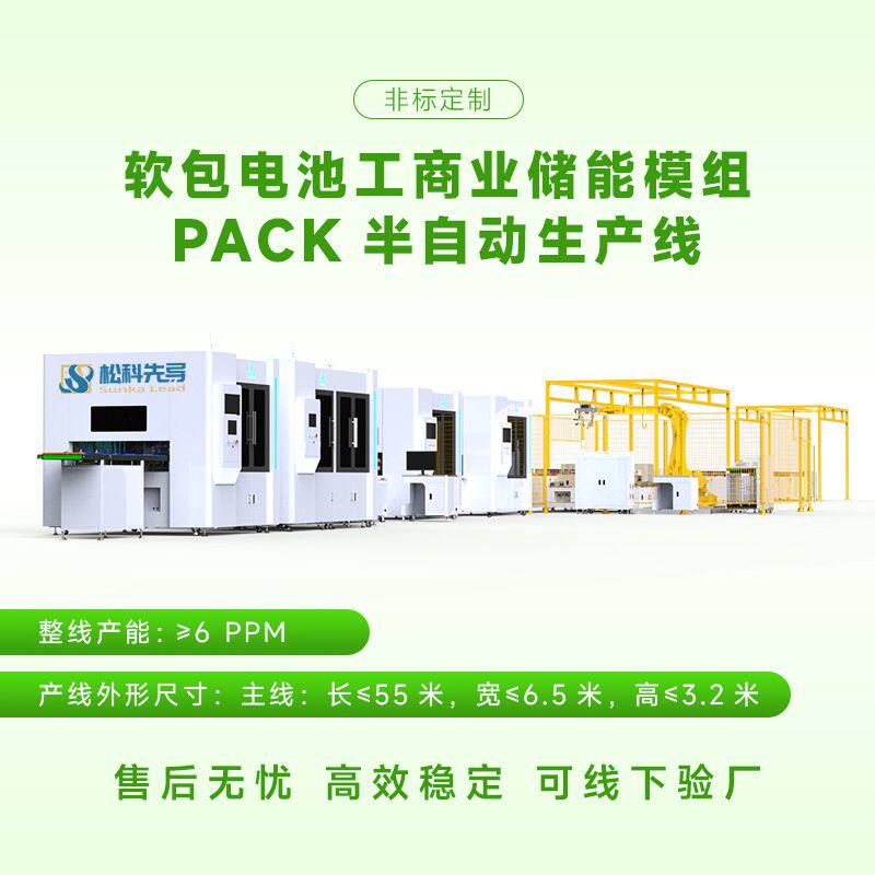 非标定制软包锂电池模组pack自动化装配检测柔性聚合物电池生产线