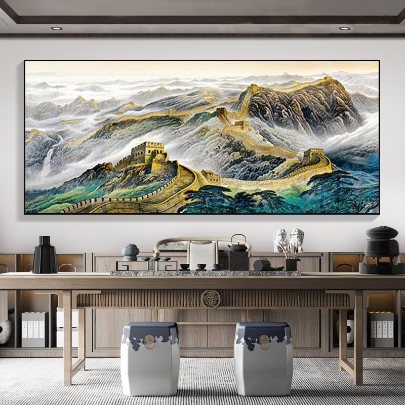 5d钻石画2026新款客厅万里长城钻石绣满钻圆钻手工点贴粘钻十字绣,居家布艺,钻石绣,淘宝优惠券,粉丝福利购,淘宝优惠卷
