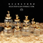 创意密封罐玻璃大小号储物罐带盖蜂蜜柠檬食品罐子防潮茶叶收纳罐