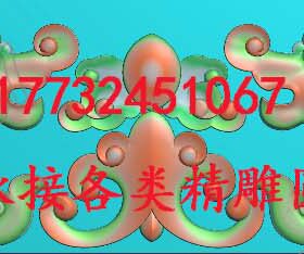 草龙精雕图，对称草龙