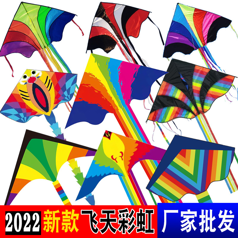飞天风筝新款厂家直销成人大型儿童新款七彩凤凰风筝炫彩亚马逊