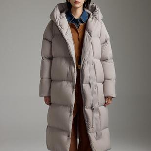 小个子高端连帽外套FRB2432 新款 极寒鹅绒羽绒服女中长款 700蓬冬季