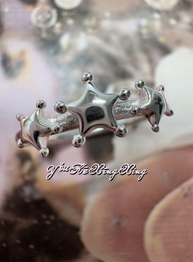 有颗星星女S925银可爱星星戒指