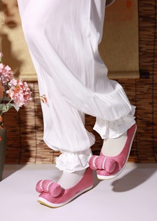 禅山记原创汉服纯色柔软蕾丝束脚衬裤 马面裙长裙内搭百搭神器现货