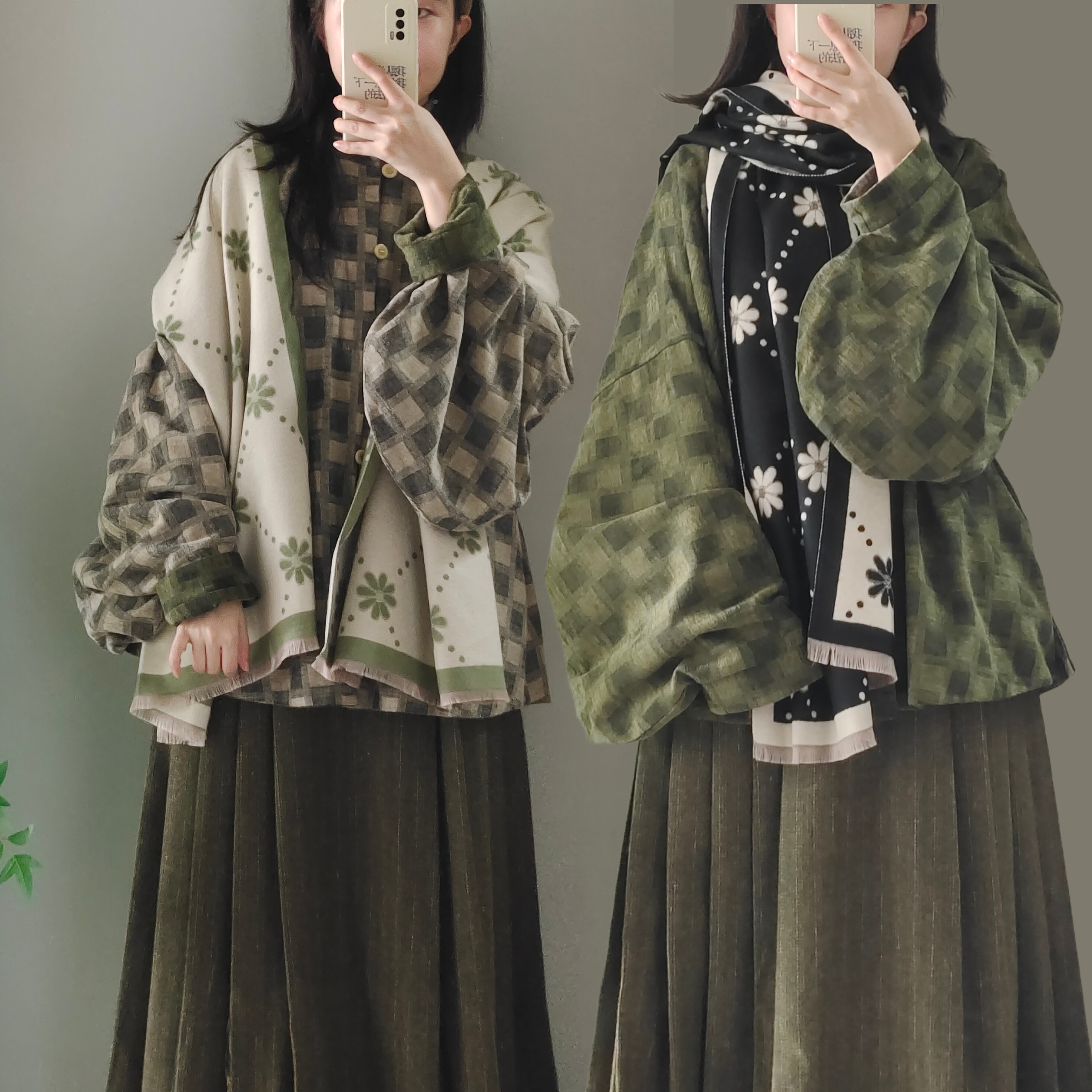 禅山记原创汉服双面穿竖领弓袋袖琵琶袖