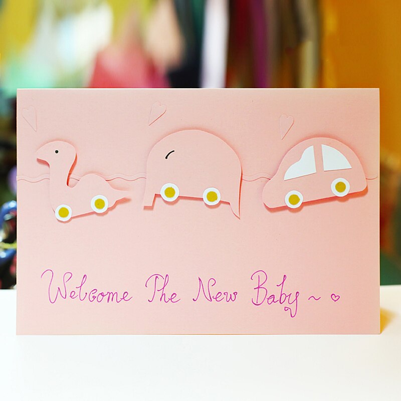 艾晴手贺婴儿出生宝贝生日派对道具百日宴周岁请柬邀请函贺卡礼品