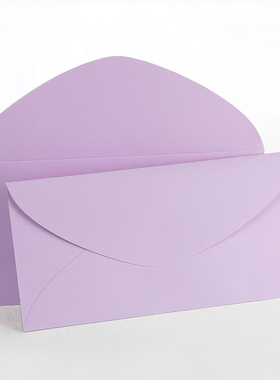 11x22cm浅紫色信封5号请柬贺卡邀请函公司会议封套手写情书伴手礼