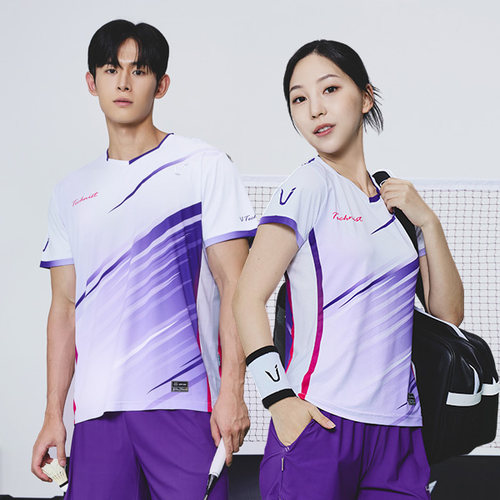 2025秋冬新品Technist韩国羽毛球服男款女款运动短袖速干吸汗T恤