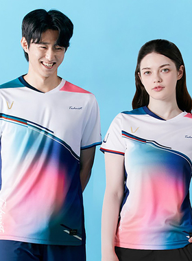 2024秋冬新品韩国Technist羽毛球服男款女款运动速干透气吸汗短袖