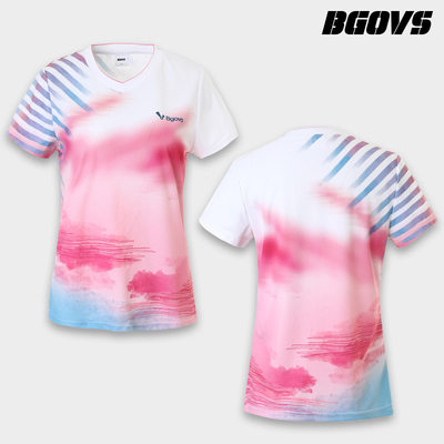2025韩国秋冬新品BGOVS羽毛球服男女款全速干吸汗透气T恤运动短袖