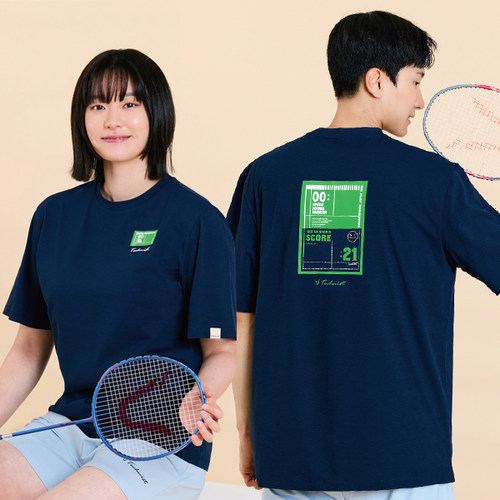 2025秋冬新品Technist韩国羽毛球服男女同款运动短袖速干吸汗T恤