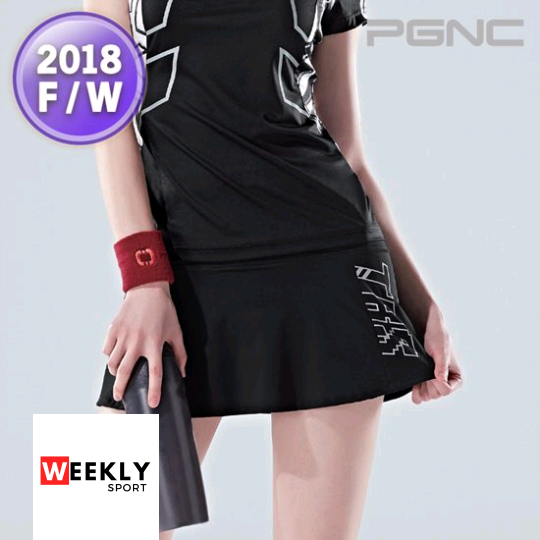 2018秋冬新品PGNC羽毛球服PEGGY佩极酷速干透气运动打底短裙正品