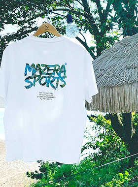 24新品韩国MAZERA夏季新品羽毛球服男女同款运动T恤吸汗时尚白色1