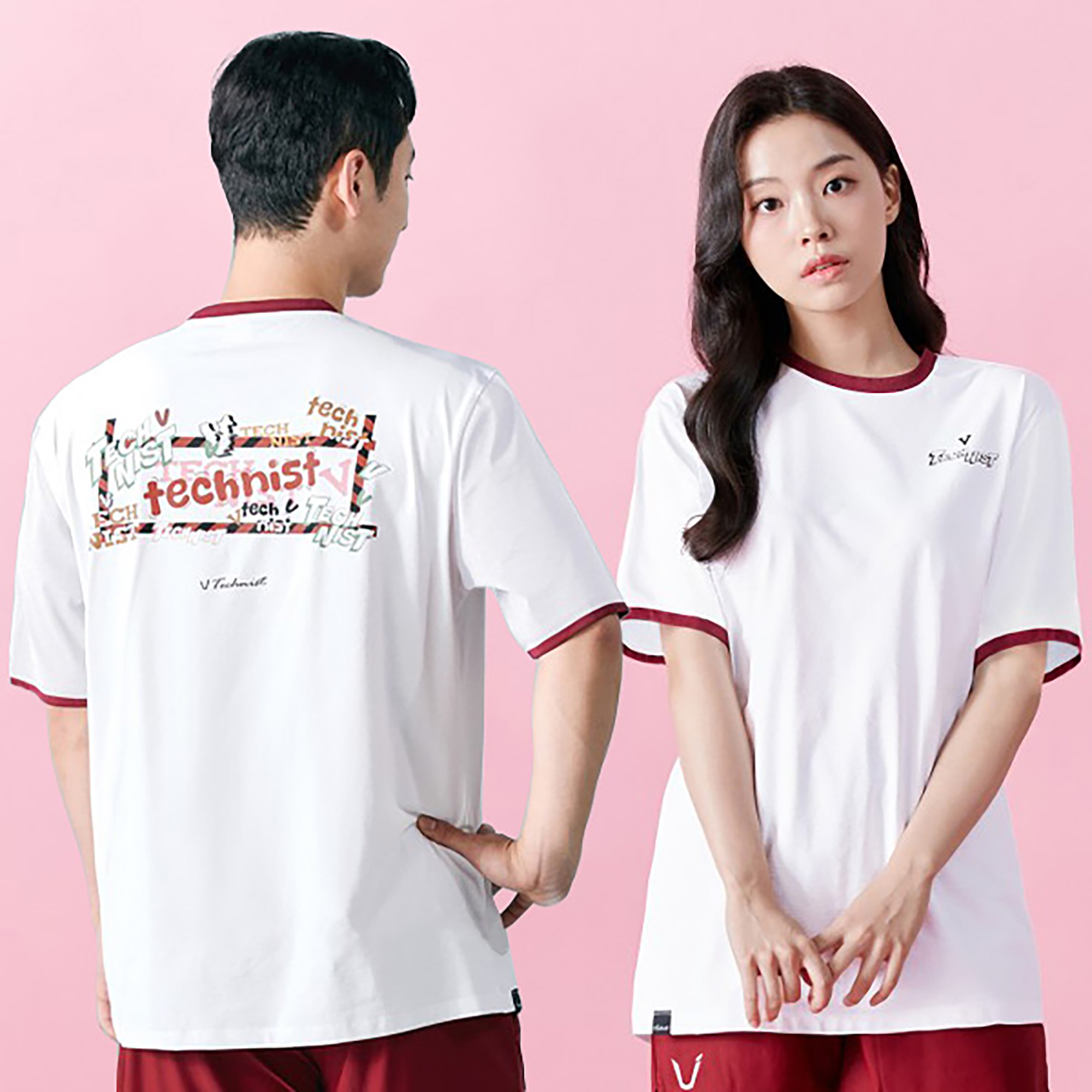 2024秋冬新品Technist韩国羽毛球服男女同款运动速干吸汗时尚短袖